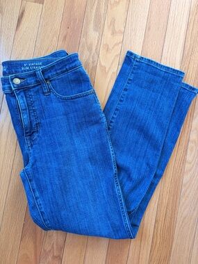 J. Crew Vintage Slim Straight Jeans in Deep Blue